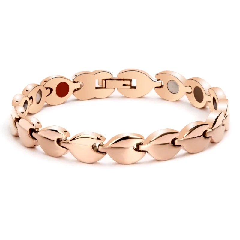 38 Women Energy Magnetic Therapy Bracelet 316L Stainless Steel Elegant Jewelry and Biomagnetic Carpal Tunnel Relief Bracelet