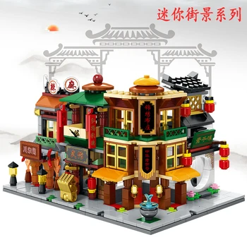 

The world's most difficult compatible LEGO children's particle building blocks toassemble toys puzzle China's wind street view