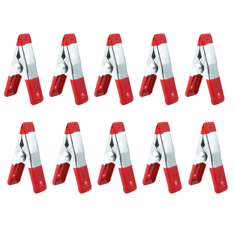 

10PCS 2 4 6 Inches Metal Spring Clamps Clip Soft Plastic Tips Grip Photos Craft For Woodworking Craft Accessories Clamps