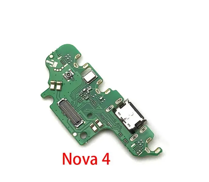 Nova 4 2 шт. USB Разъем питания Разъем Порт док-станция гибкий кабель для huawei Nova 2 Plus 2S 3 3i 3e 4 4e 5 5i Pro модуль микрофона - Цвет: Nova 4
