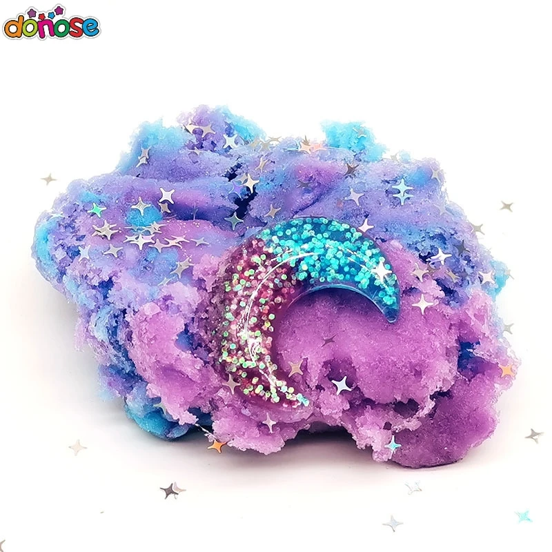 Луна Звезда слизь пушистые поставки полимерные бусины слизь блеск Playdough волшебный цветной песчаный Пластилин игрушки для детей