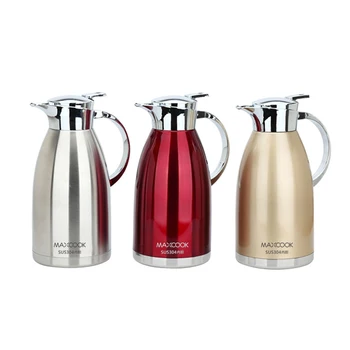 

Large capacity stainless steel kettle used in hotel kitchen coffee pot household vacuum insulation pot 2L