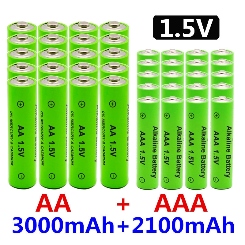 1.5v Aa + Aaa Ni Mh Rechargeable Aa Battery Aaa Alkaline 21003000mah For Torch Toys Clock Mp3