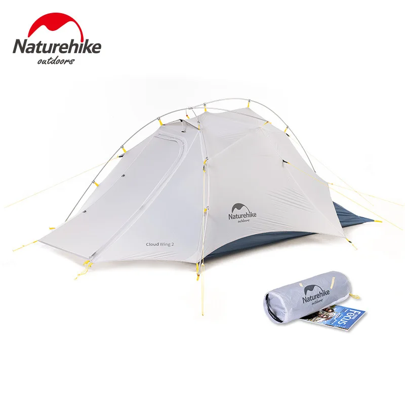 Палатка Naturehike CloudUp Wing туристическая Ультралегкая на 2 человек 15D 1 5 кг с бесплатным