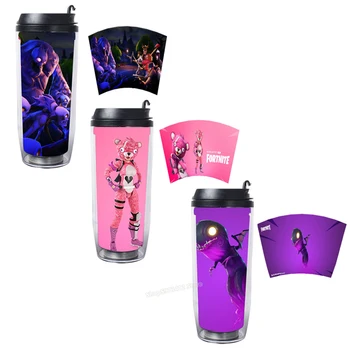 

Game Fortress Night Water Bottles Fortnites Cup with Straw Coffee Cup Double Layer Cool Hydro Flask Eco Friendly Drinkware Gifts