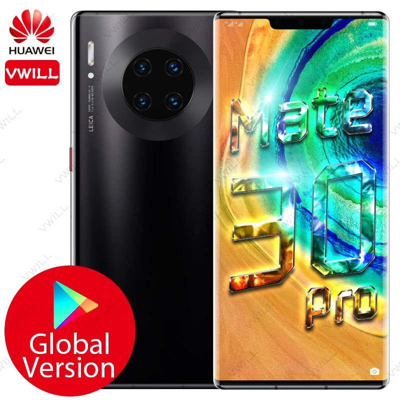 huawei mate 30 Pro глобальная версия мобильного телефона 6,53 дюймов huawei mate 30 Kirin 990 Встроенный датчик жестов Google play