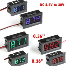 Mini voltímetro Digital Tester DC 4,5 V a 30V Digital del voltímetro del medidor de voltaje/rojo/azul/Verde motocicleta electromóvil Coche