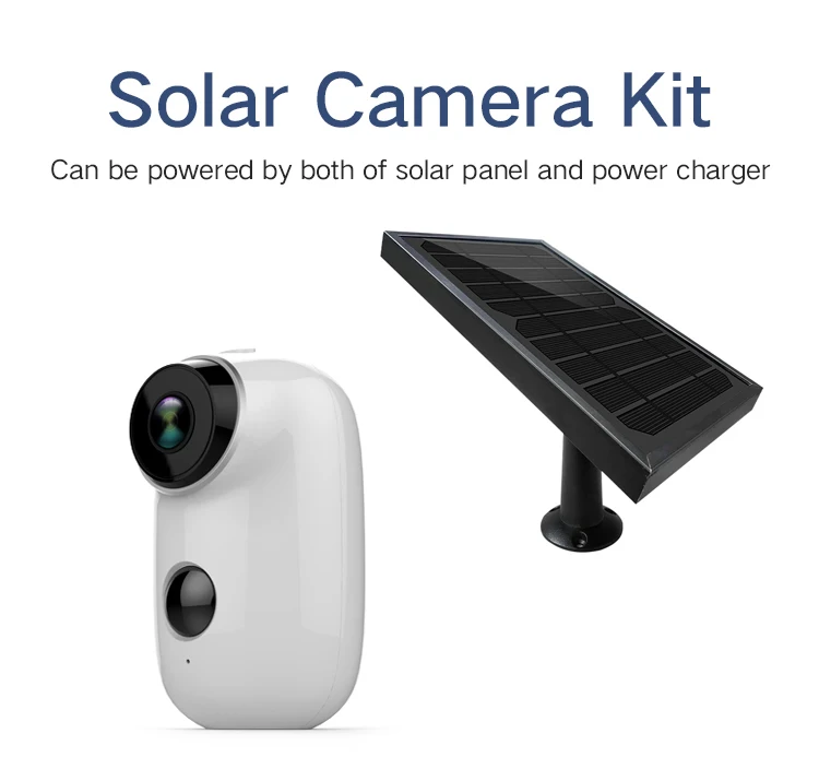 

Outdoor Solar Battery WiFi Camera Waterproof Certified HD 1080p Smart Wireless Security Camera With Audio Night Vision