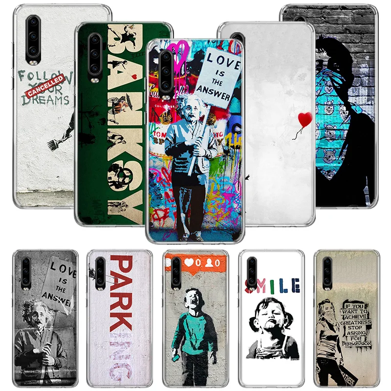 Чехол с граффити Banksys для huawei P20 P30 P Smart Z Plus 2019 P10 mate 30 10 20 Lite Pro силиконовый чехол