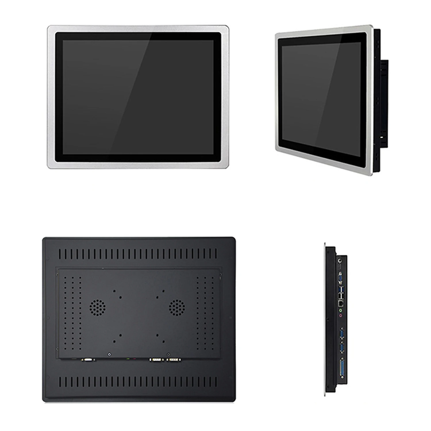 산업용 임베디드 미니 컴퓨터, 정전식 터치 스크린, 올인원 PC, Win10 Pro용 4G RAM 64G SSD, 15 17 19 21.5 인치