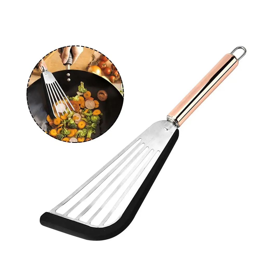 Stainless Steel Slotted Turner Kitchen Cooking Tools Spatula Fried Shovel Egg Fish Frying Pan Turners Accessories 40a | Дом и сад