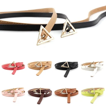 

Black belt female knotted decoration skirt simple casual dress waistband long wide belts red PU leather strap jean student