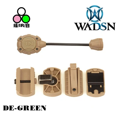 DE-Green Light WADSN Princeton Tec MPLS 3 Тактический шлем светильник Военная охота страйкбол освещение светильник ing системы WNE05015 оружие светильник s - Цвет: DE-Green Light