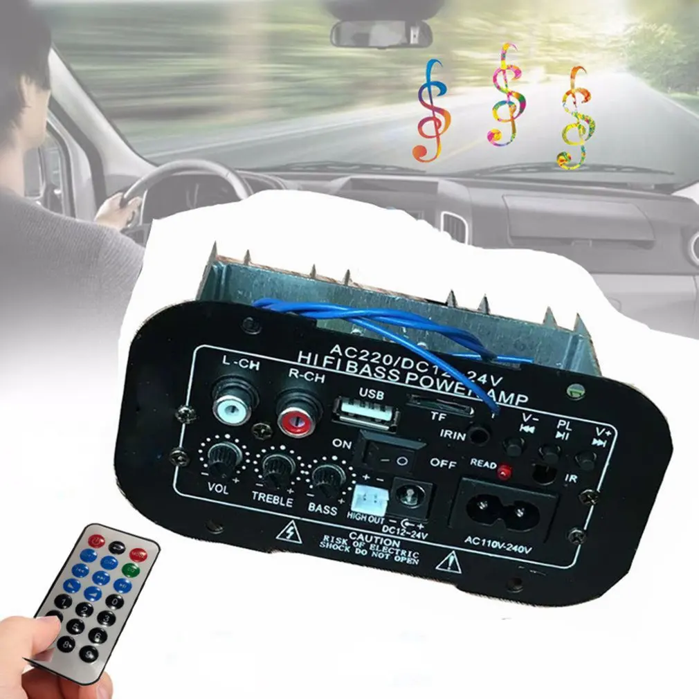 Многофункциональный автомобильный Bluetooth усилитель HiFi бас мощности стерео