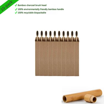 

10pcs Natural Pure Bamboo Toothbrush table Soft Hair Tooth Brush Biodegradable Eco-Friendly Natural Bamboo Charcoal Toothbrush