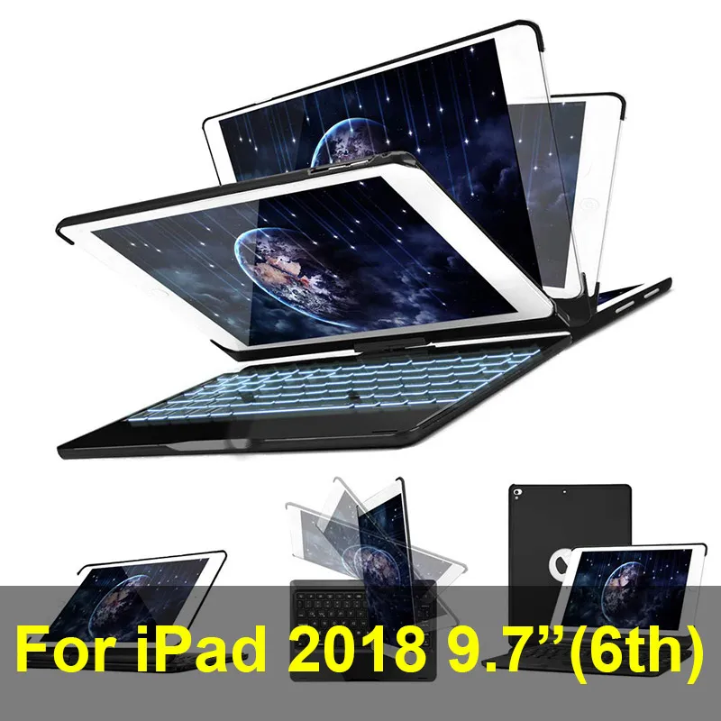 Brydge 10,2 клавиатура для Apple iPad() алюминиевая Bluetooth клавиатура с подсветкой клавиш(серый космос - Цвет: iPad 2018 6th Black