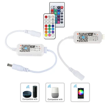 

Magic Home DC5V 12V 24V Bluetooth Wireless WiFi Controller,RGB/RGBW IR RF LED Controller for 5050 WS2811 WS2812B Pixel led strip