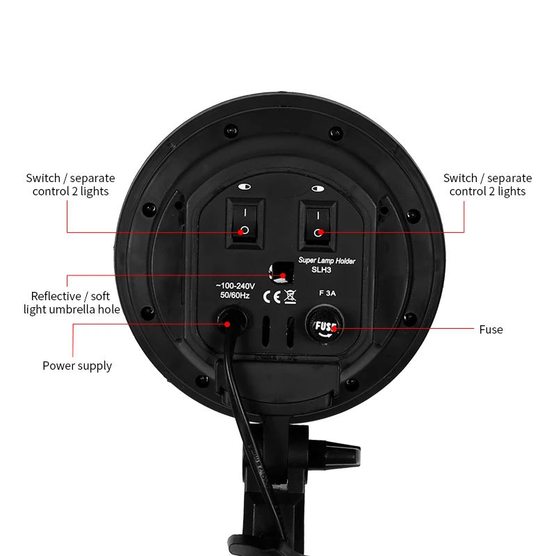  Photography Softbox Lighting Kit 8 PCS E27 45W LED Bulbs Photo Studio Light Equipment Light Box For - 4000470725182
