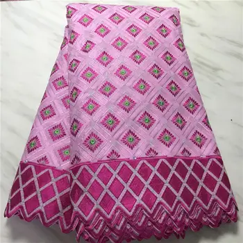 

5 yard Swiss lace fabric 2020 latest heavy beaded embroidery African cotton fabrics Swiss voile lace popular Dubai style PL06033