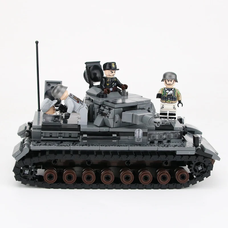 Günstige WW2 Military Deutschland IV Tank Bausteine kompatibel legoing WW2 Military Tank Armee Soldaten Figuren Waffe teile Ziegel Spielzeug