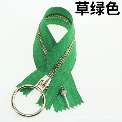 Green 2 Многоцветные ползунки 5#20 см автоматический металлический замок на молнии для портновского шитья сумки для одежды Домашний текстиль материалы - Цвет: Green 2