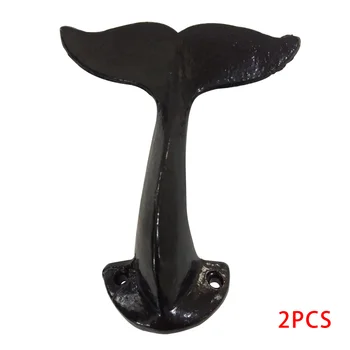 

Cast Iron Coat Hat Storage Organizer Whale Tail Accessories Wall Hook Nautical Portable Multifunctional Easy Install Home Decor