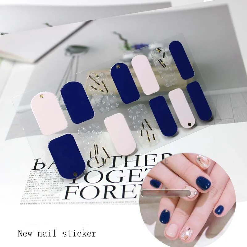 Beauty DIY Nail Patch Self Adhesive Nail Wraps Decals Gradient Color Nail Polish Stickers Waterproof Nail Strips D48