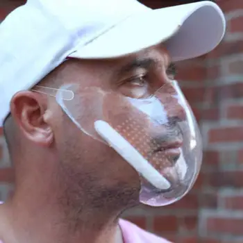 

Unisex Full Face Cover Masks Safety Anti-UV Adjustable Transparent Face Shield Splash-proof Anti Droplet Motorcycle Mask