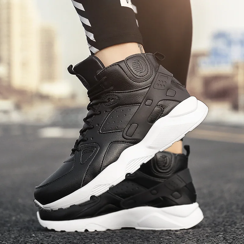 

Korean-style Trend MEN'S SHOES Winter High Shoes Sneakers Men's plus Velvet Warm Students High State Casual Shoe Men Cotton-padd