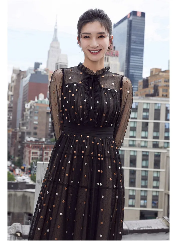

2019 Hot girls quality design sleeve dresses lady's fashion pink slim dinner dress sexy club black elegant vestidos size L #A332