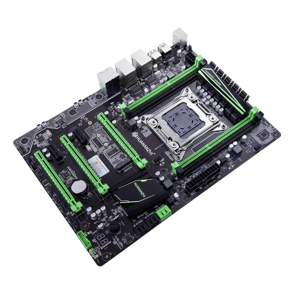 Материнская плата HUANANZHI X79 Plus LGA 2011 ATX с высокоскоростным M.2 NVME SSD Слот 2 * Giga LAN порт