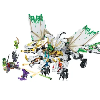 

Ninja The Ultra Dragon Movie Flying Mecha Dragon Transformation DIY Building Block Sets Compatible Lepining Ninjagoed Toys