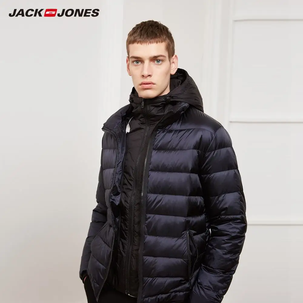 short down jacket with hood