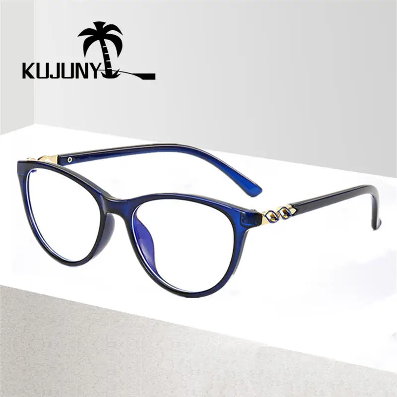 

KUJUNY Ladies Blue Light Blocking Glasses Frame Elegant Comfortable Anti-Fatigue Radiation Eyewear Computer Spectacle Frames
