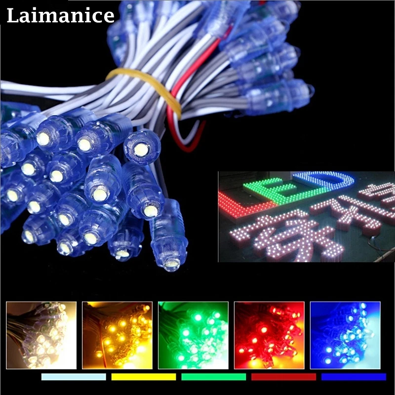 50 x LED Pixel Light String Billboard Sign Lamp DC5V 12V 9mm Exposed Waterproof