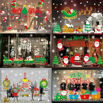 

Christmas Home Glass Window Wall Sticker Decal Removable Large Decor PVC Gifts