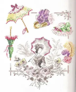 

RS cotton self-matching cross stitch Cross stitch RS cotton comes VE Magazine Ladies'Sunshade Umbrella and Hat
