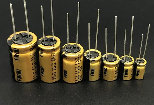 4 pces 10 pces rubycon capacitores eletrolíticos