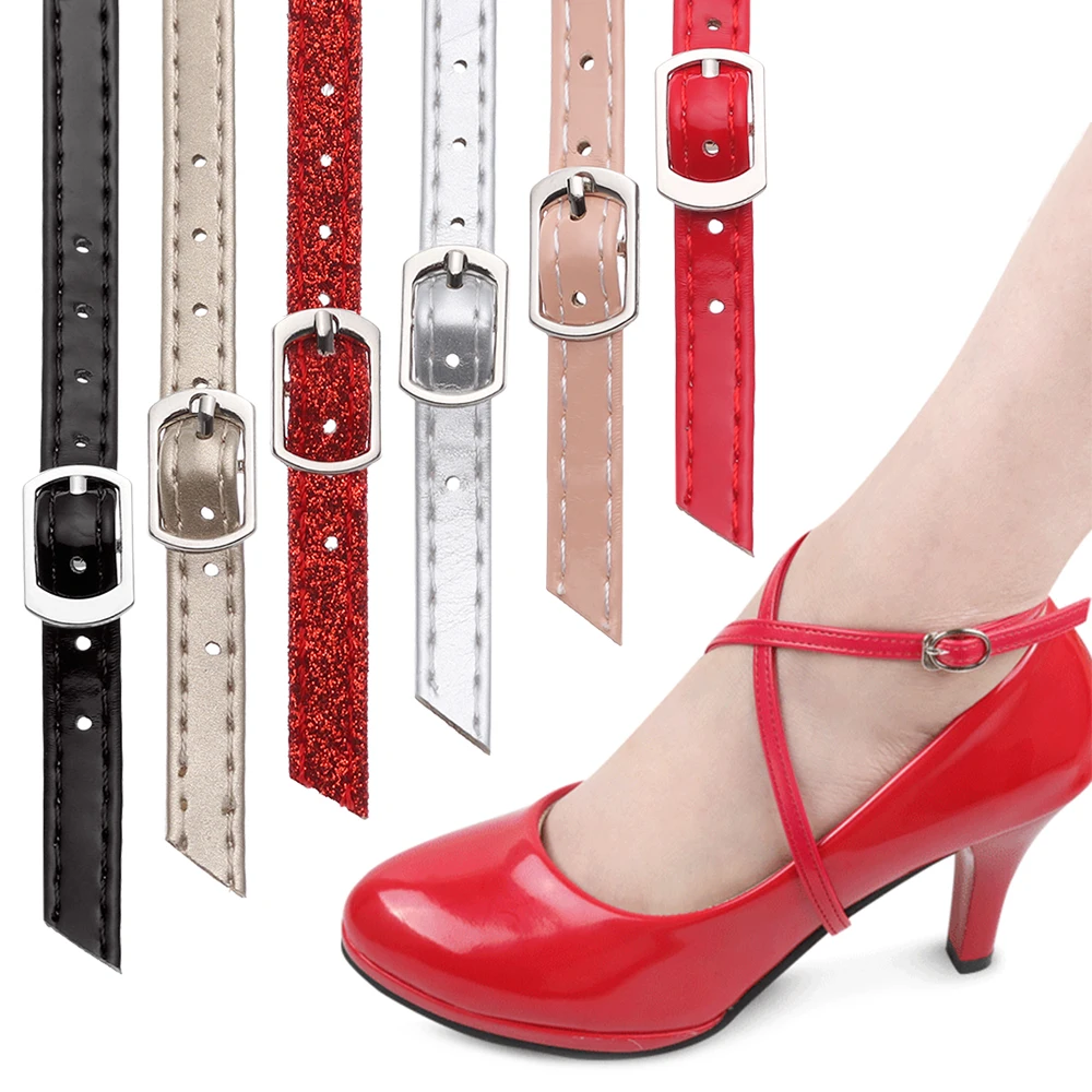 

2Pcs Hot Women Shoelaces for High Heels Adjustable Shoe Belt Ankle Holding Loose Anti-skid Bundle Laces Tie Straps Band Dropship