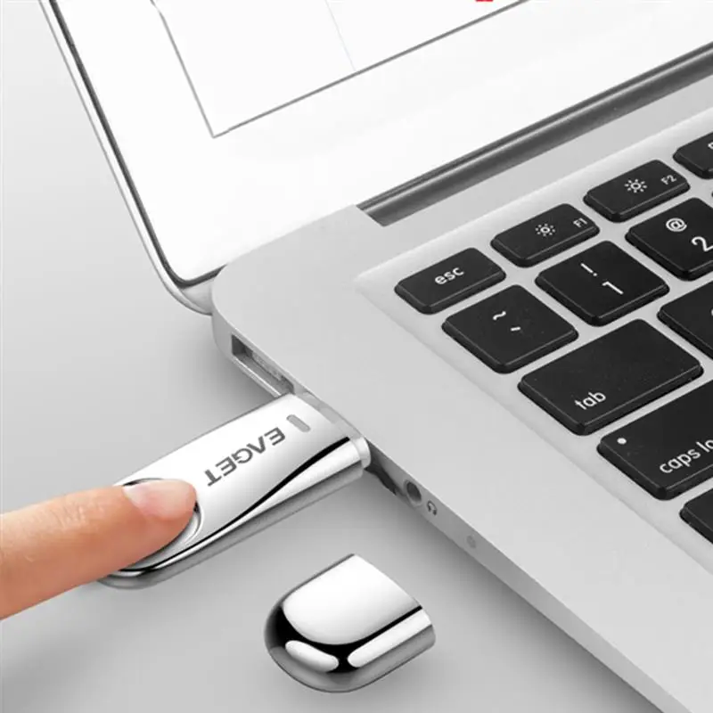 US $28.40 Eaget Fingerprint Recognition USB 30 Flash Drive 128GB Pendrive 64GB Privacy Encrypted Pen Drive 32GB Top Security USB Drive