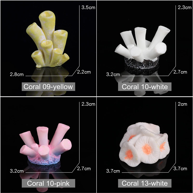 Beautiful Aquarium Artificial Coral Reef Ornament Fish Tank Background Decor Mini Coral Rock Aquarium Plant Decoration Acuario