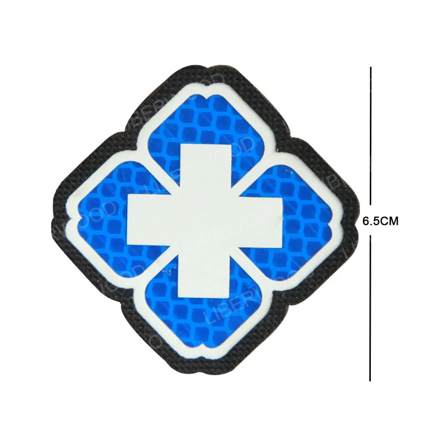 Светоотражающий медицинский Красный Крест EMS EMT MED тактическая нашивка инфракрасная IR Первая помощь Военная нравственная повязка на руку застежка-крючок Поддержка 2 дюйма
