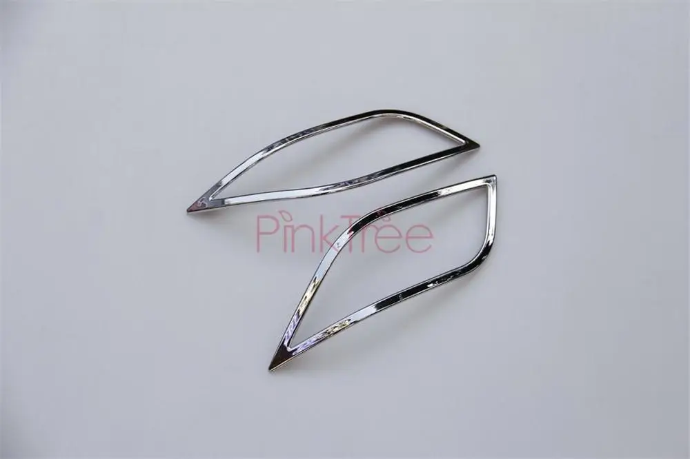 rear fog light cover Для Toyota Vios хром боковое крыло задняя противотуманная фара крышка свет отделка панель бампер для автомобильного стайлинга - Цвет: rear fog light cover