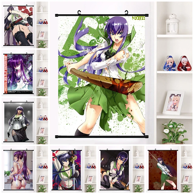 Highschool Of The Dead Canvas Anime Cartoon Characters Art Painting Decor  Home Wall Plastic Hanging Scroll Poster Picture Prints - Painting &  Calligraphy - AliExpress