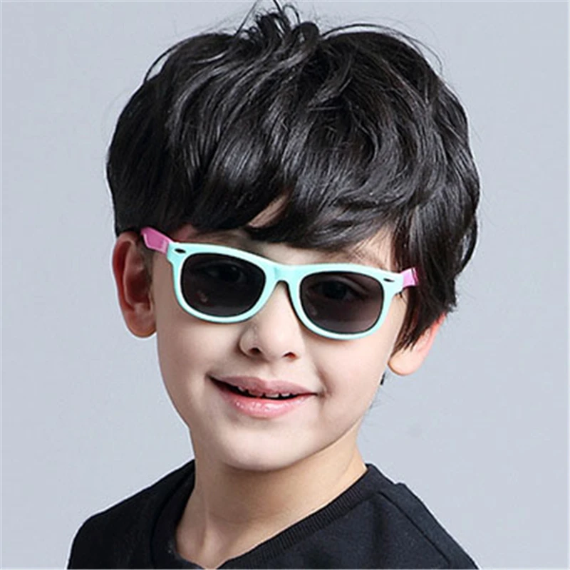 

OLOEY Classic Mirror Kids Sunglasses TR90 Boys Girls Polarized Shades Silicone Safety Sun Glasses Children Baby UV400 Gafas