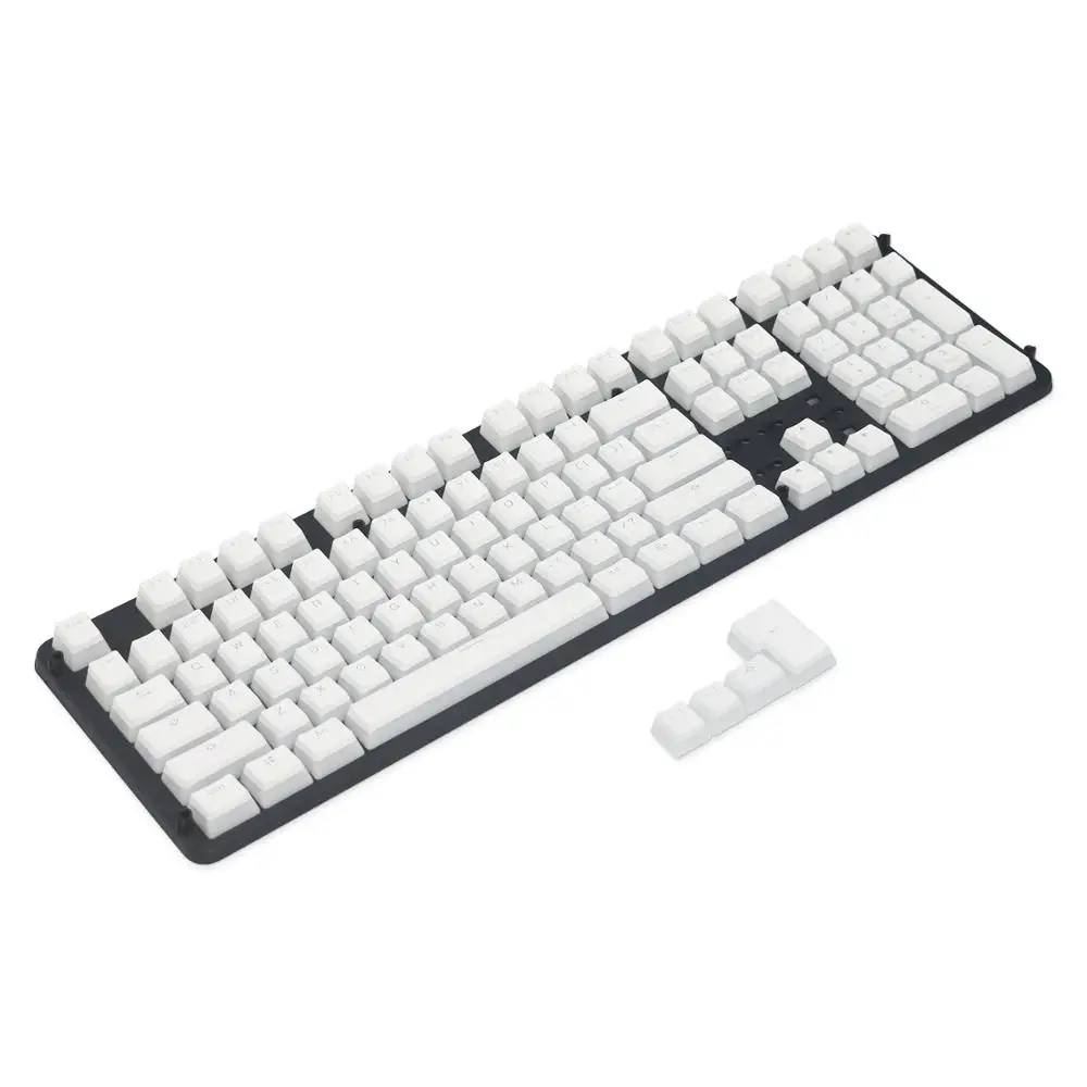 Клавиши для клавиш PBT с белым пудингом подсветка Doubleshot ANSI ISO держателем 60%/87 TKL/104/108
