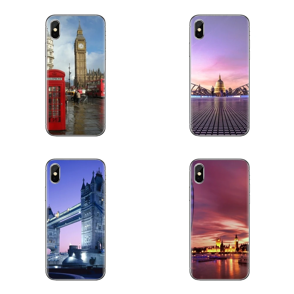 For Samsung Galaxy J1 J2 J3 J4 J5 J6 J7 J8 Plus 2018 Prime 2015 2016 2017 Transparent Soft Cases Covers London Wallpaper |