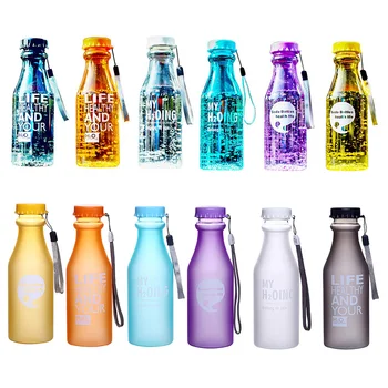 

550ML Travel Yoga Running Camping Bottles Kitchen Portable Sport Bottle Water Bottle Unbreakable Leak-proof Kettle