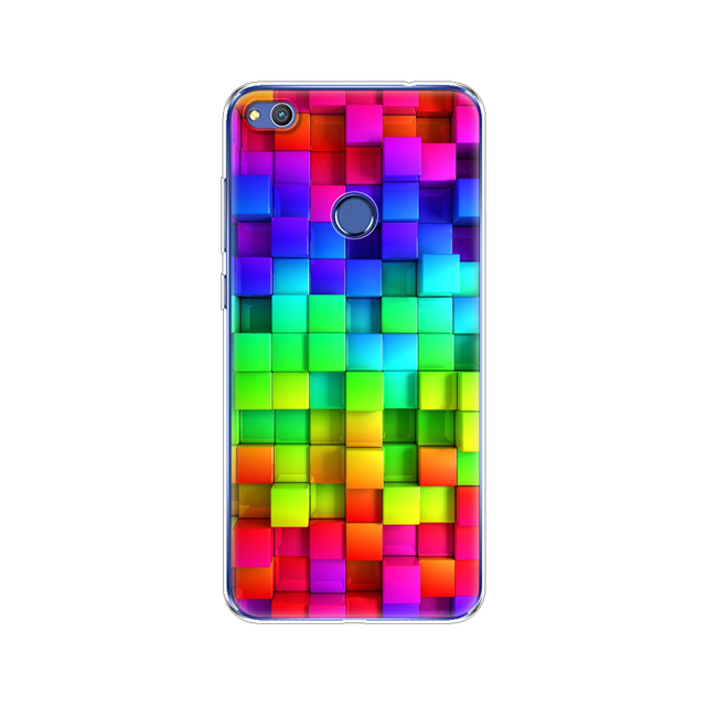 phone case for huawei honor 8 lite soft tpu silicon back cover 360 full for honor 8 liteprotective printing clear coque