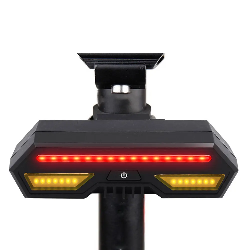 Bike Tail Light with Turn Signals Wireless Remote Control Bicycle Tail Light Safety Brake Lights and Warning Light 2200mAh USB